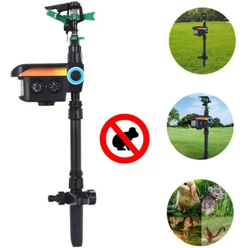Solar Powered Motion Activated Animal Repellent Garden Sprinkler