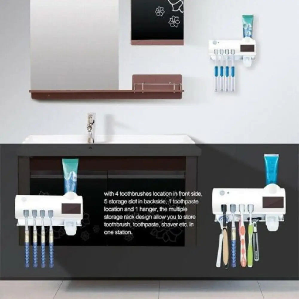 Solar Powered UV Light Toothpaste Dispenser