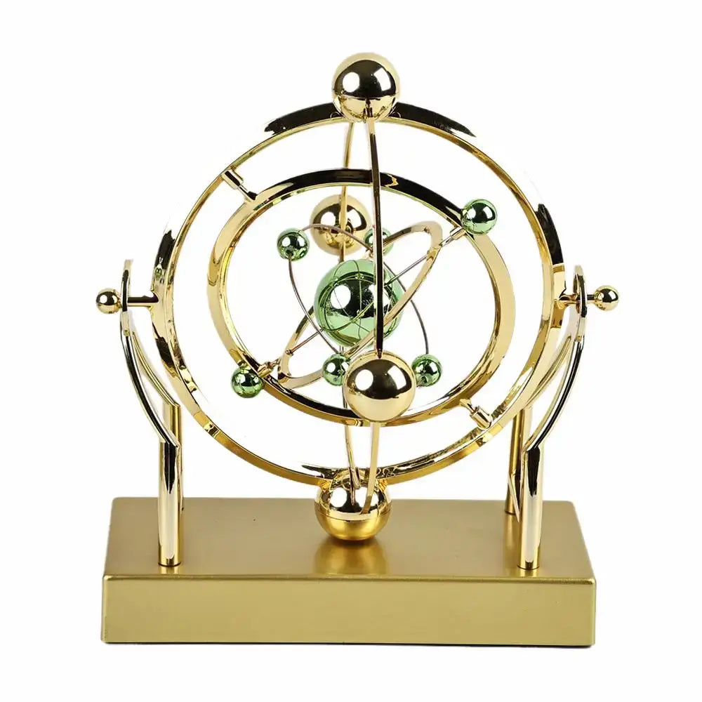 Space Celestial Body Perpetual Motion Machine Rotating Gold Desktop Kinetic Ornament