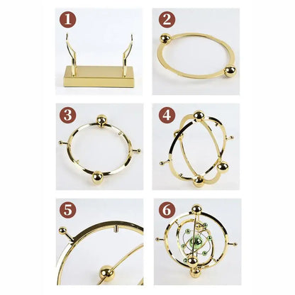 Space Celestial Body Perpetual Motion Machine Gold Desktop Kinetic Ornament