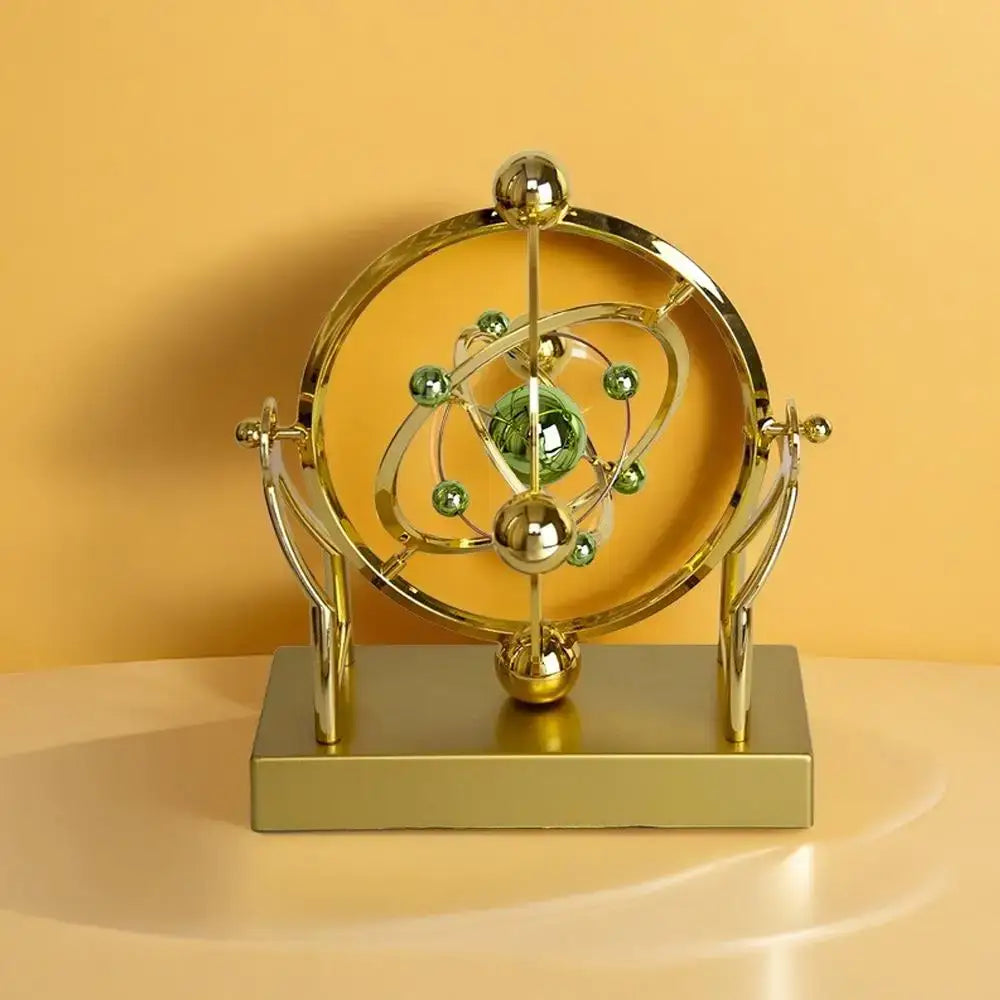 Space Celestial Body Perpetual Motion Machine Rotating Gold Desktop Kinetic Ornament