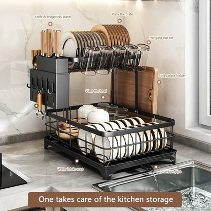 Space-Saving Dish Drying Rack – 1 or 2-Tier