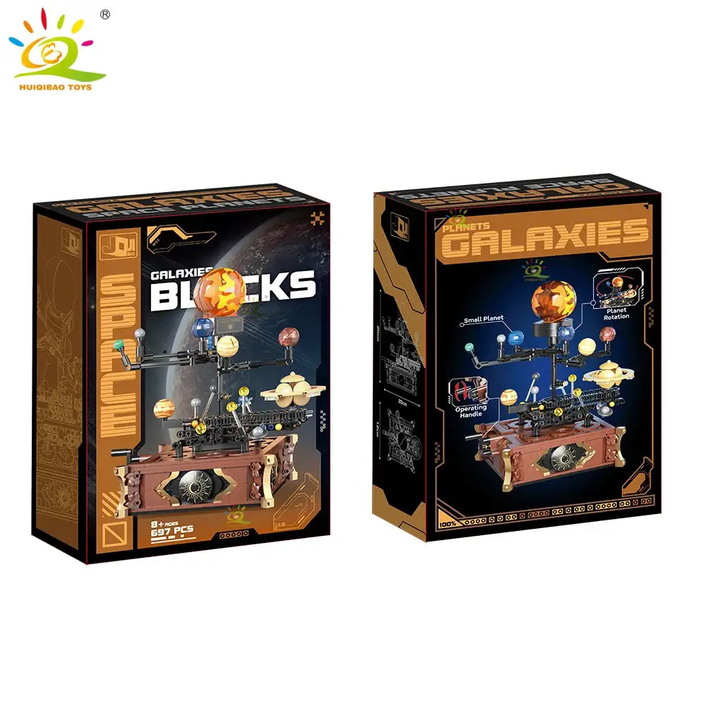 Space Solar System Planet Orbit Model MINI Building Block Aerospace Ornament for Desk