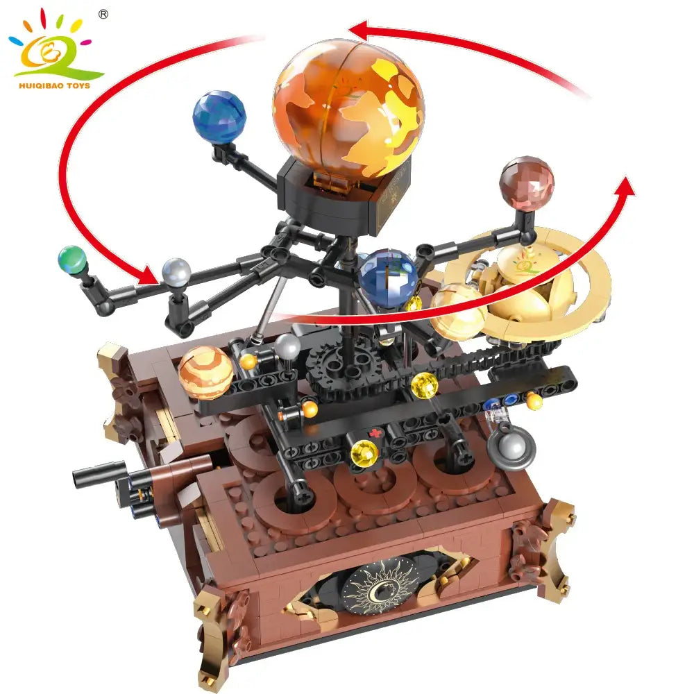 Space Solar System Planet Orbit Model MINI Building Block Aerospace Ornament for Desk