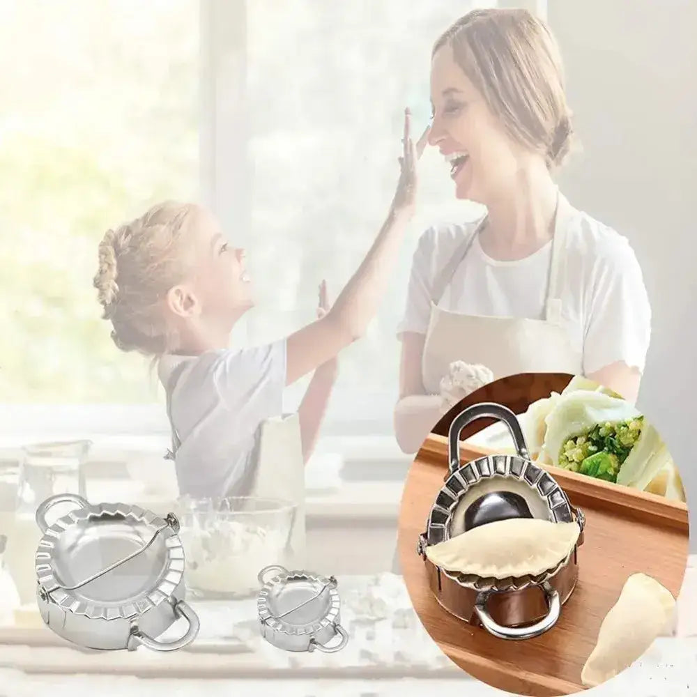 Stainless Steel Dumpling Maker Press Ravioli, Pierogi & Pastry Wrapper Mold for Easy Kitchen Prep