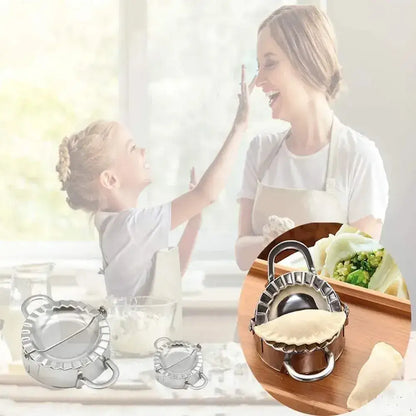 Stainless Steel Dumpling Maker Press Ravioli, Pierogi & Pastry Wrapper Mold for Easy Kitchen Prep