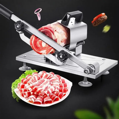 Stainless Steel Manual Frozen Meat Universal Food Slicer