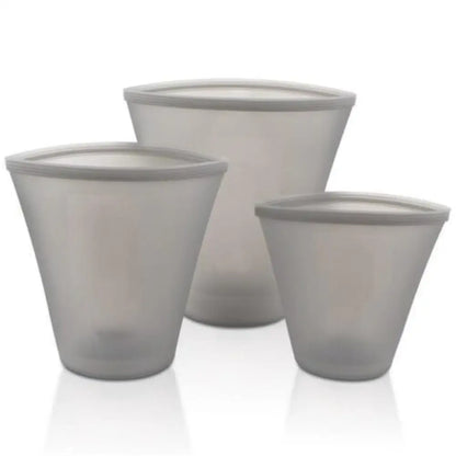 Stand Up Silicone Food Storage - Leakproof Containers