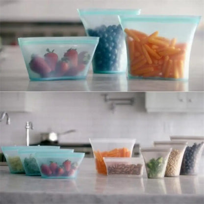 Stand Up Silicone Food Storage - Leakproof Containers