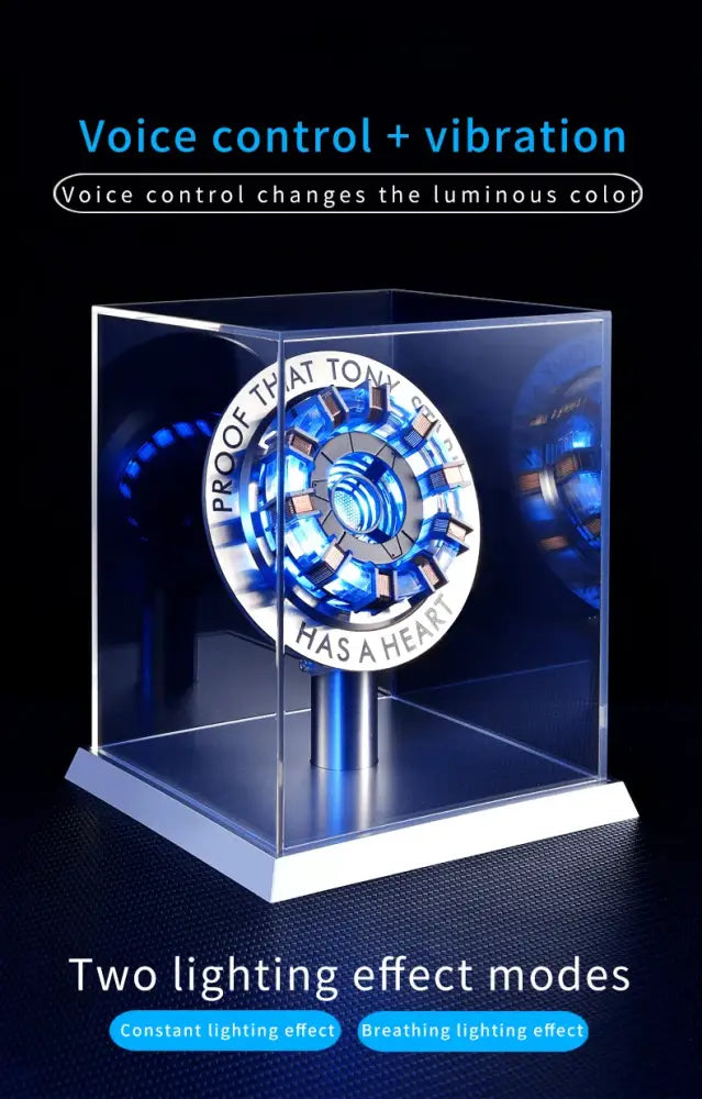 Stark MK1 Metal Alloy USB LED Lamp Voice Control, PVD Surface, 18cm Arc Reactor Model