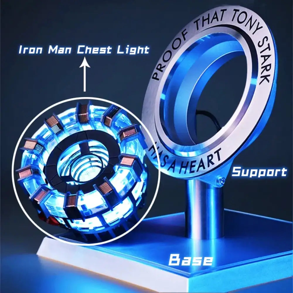 Stark MK1 Metal Alloy USB LED Lamp Voice Control, PVD Surface, 18cm Arc Reactor Model