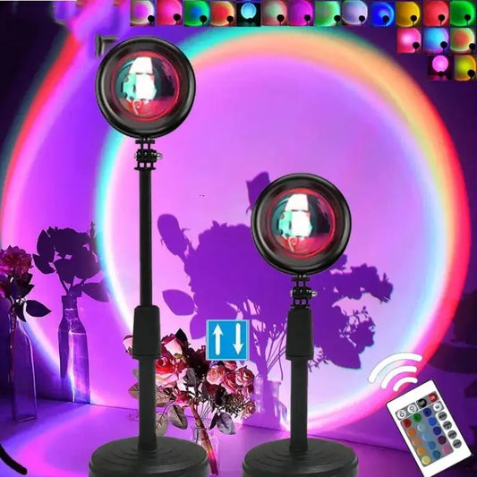 Sunset Projector Lamp Rainbow Atmosphere Night Light