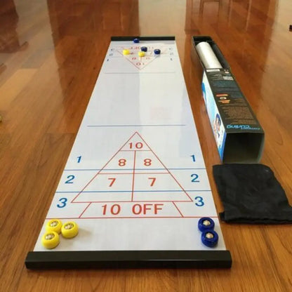 Tisch-Curling-Spiel mit Zielscheibe