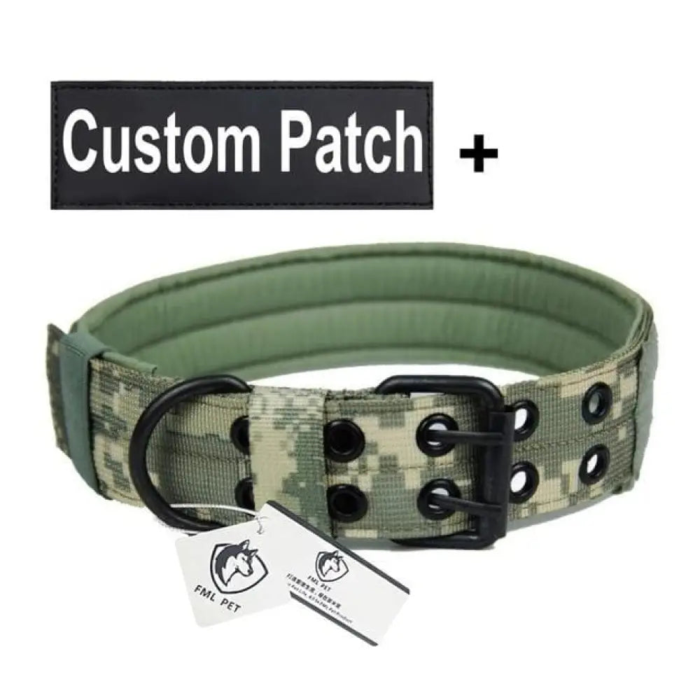 tactical dog collar with custom patch | Ninja New
