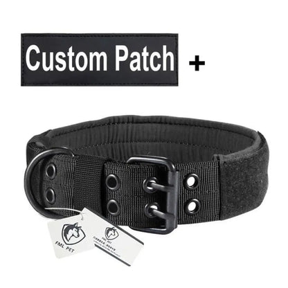 tactical dog collar with custom patch | Ninja New
