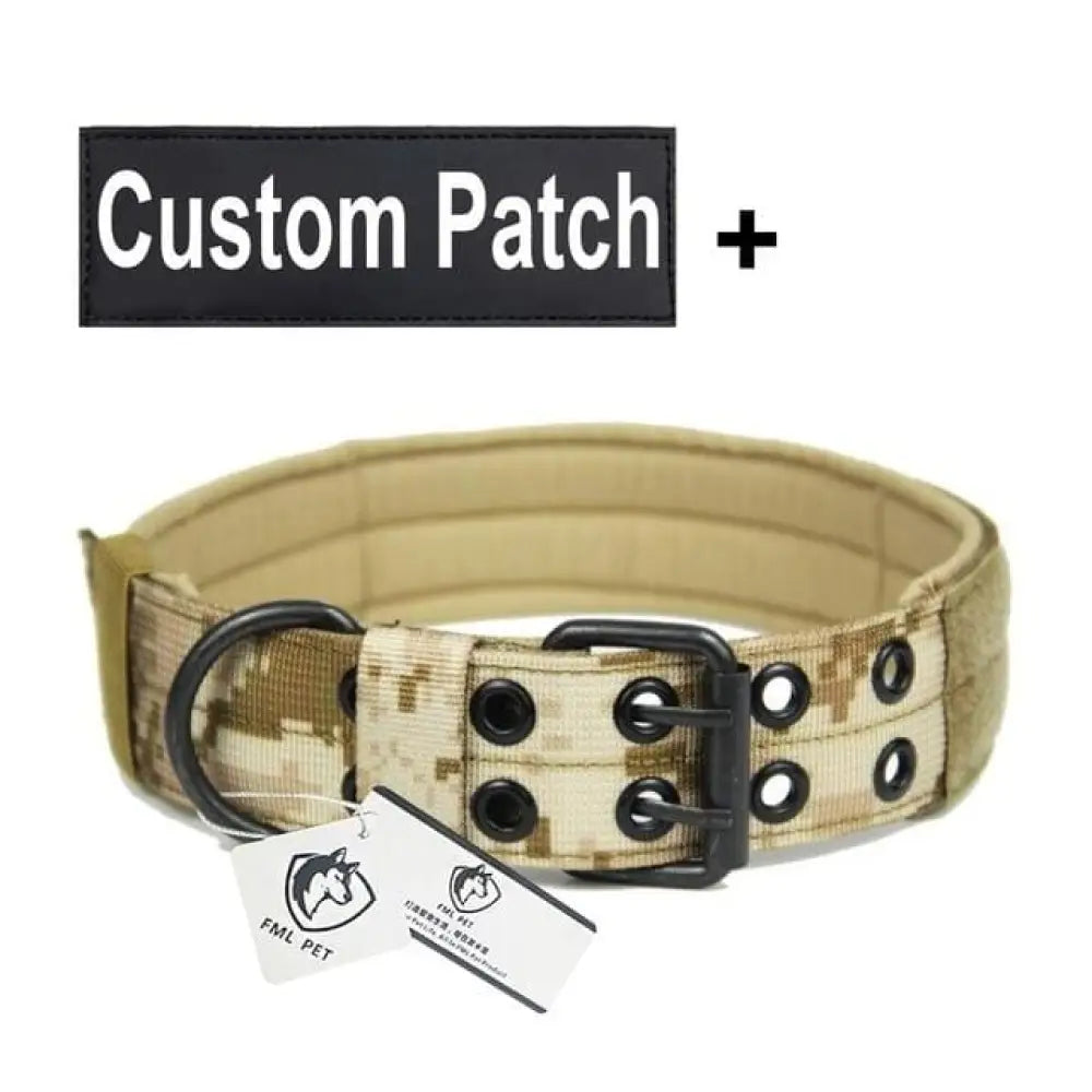tactical dog collar with custom patch | Ninja New