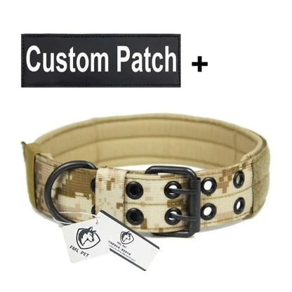 tactical dog collar with custom patch | Ninja New