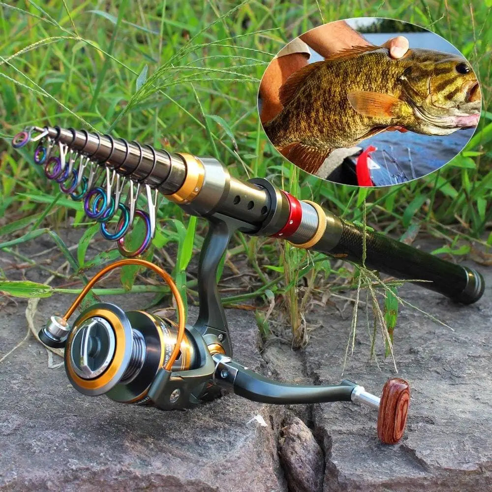Telescopic Fishing Rod Reel Combo