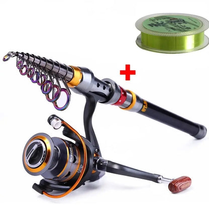 Telescopic Fishing Rod Reel Combo