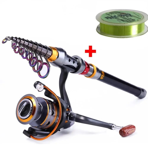 Telescopic Fishing Rod Reel Combo