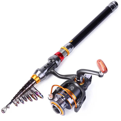 Telescopic Fishing Rod Reel Combo