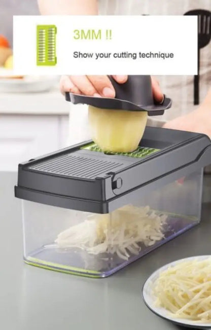 Coupe-légumes mandoline fin, trancheur réglable, couteau sécurisé
