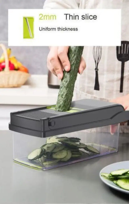 Coupe-légumes mandoline fin, trancheur réglable, couteau sécurisé
