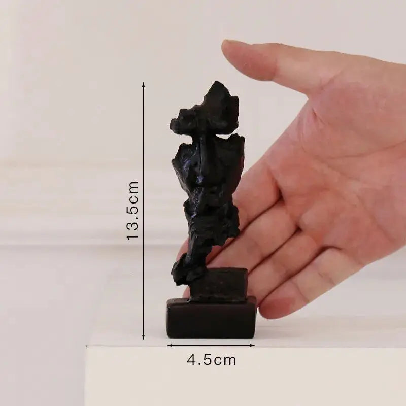 Thinker Statue Sculpture Silence Is Gold Figurines Resin Retro