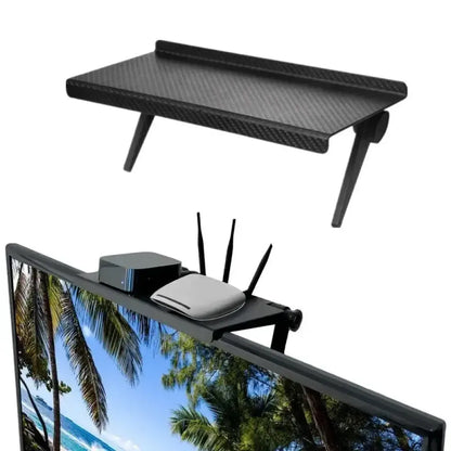 Top Storage Shelf | Adjustable Computer & TV Monitor Rack for Router/Set-Top Box