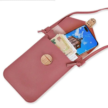 Touchscreen PU Leather Mobile Phone Purse