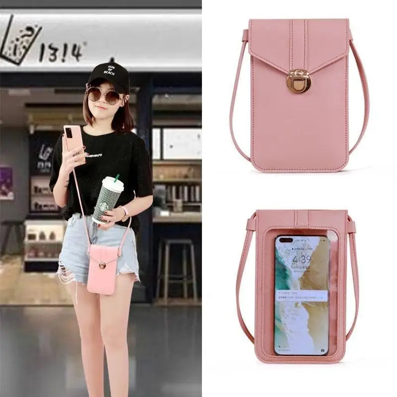 Touchscreen PU Leather Mobile Phone Purse