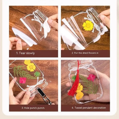 Transparent Dried Flower Bookmarks