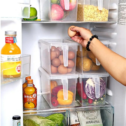 Transparent Food Storage Containers Fridge Organizer