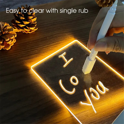 Transparent Luminous LED Night Lights USB Luminous Acrylic