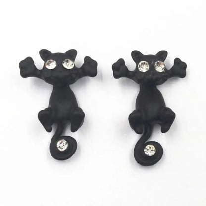 Trap Cat Stud Earrings — Cute Clay Cat Earrings in 8 Colors