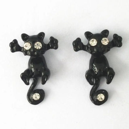 Trap Cat Stud Earrings — Cute Clay Cat Earrings in 8 Colors