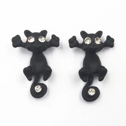 Trap Cat Stud Earrings — Cute Clay Cat Earrings in 8 Colors