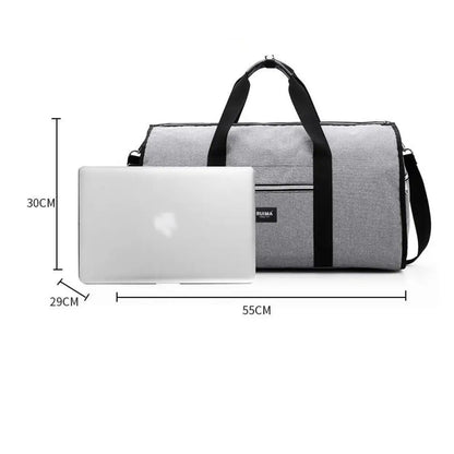 2-in-1 Travel Duffel & Garment Bag — Waterproof Carry-On Weekend Bag