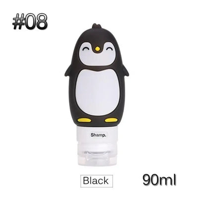 Penguin Travel Squeeze Bottles — Cute Silicone TSA-Approved Refillable Containers