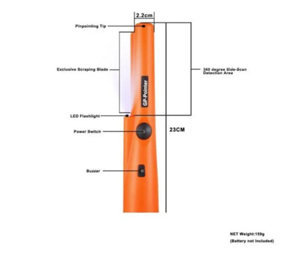 Treasure Hunter Handheld Metal Detector — Pinpointer for Gold, Coins & Relics