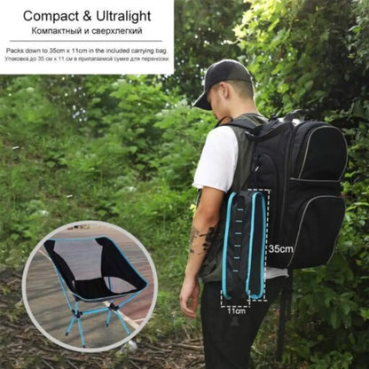 Ultralight Camping Chair – 0.9kg, 150kg Capacity, 3 Colors