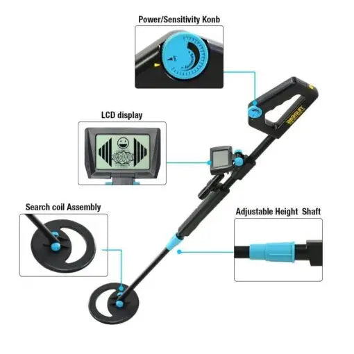 Underground Metal Detector Waterproof Portable Adjustable Length Gold Hunter