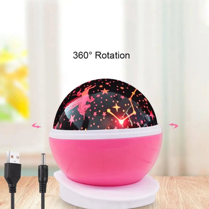 Unicorn Sky Projector – Galaxy Night Light, USB & Battery