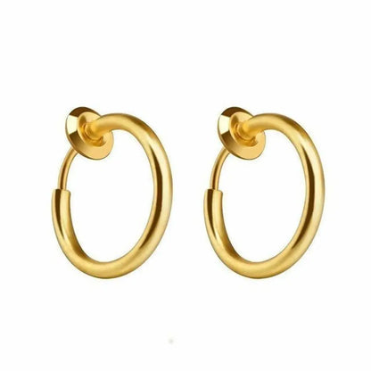 Unisex Stainless Steel Retractable Hoop