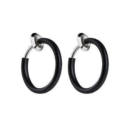 Unisex Stainless Steel Retractable Hoop