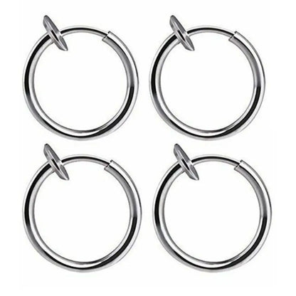 Unisex Stainless Steel Retractable Hoop