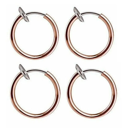 Unisex Stainless Steel Retractable Hoop