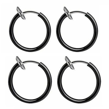 Unisex Stainless Steel Retractable Hoop