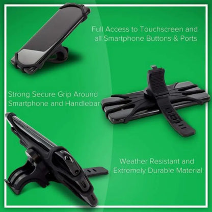 Universal 360° Bike Phone Mount – Silicone, All Handlebars