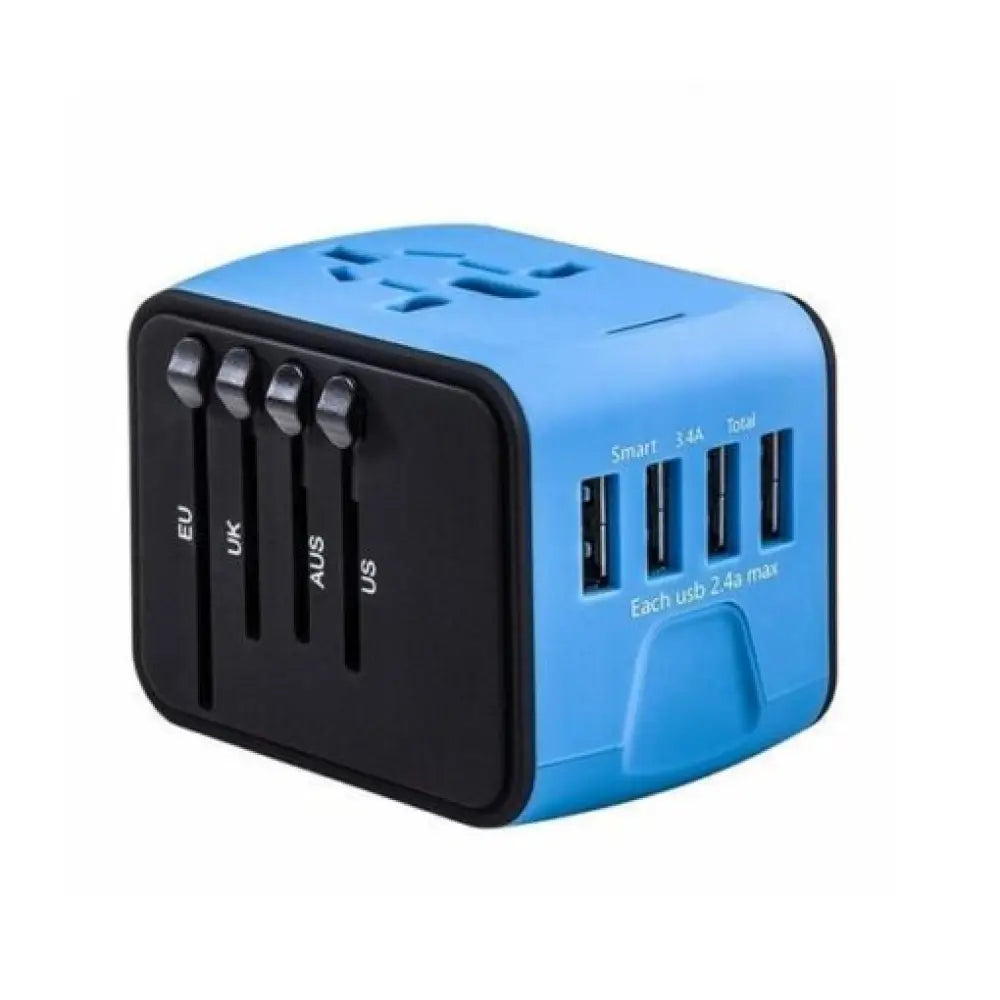 Universal Smart Travel Adapter – 150 Countries 4 USB Ports